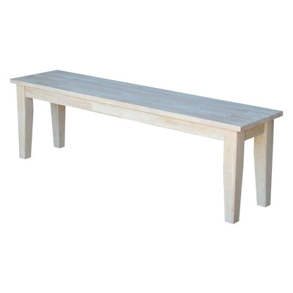 International Concepts - Shaker Style Bench - BE-60S veiw 1