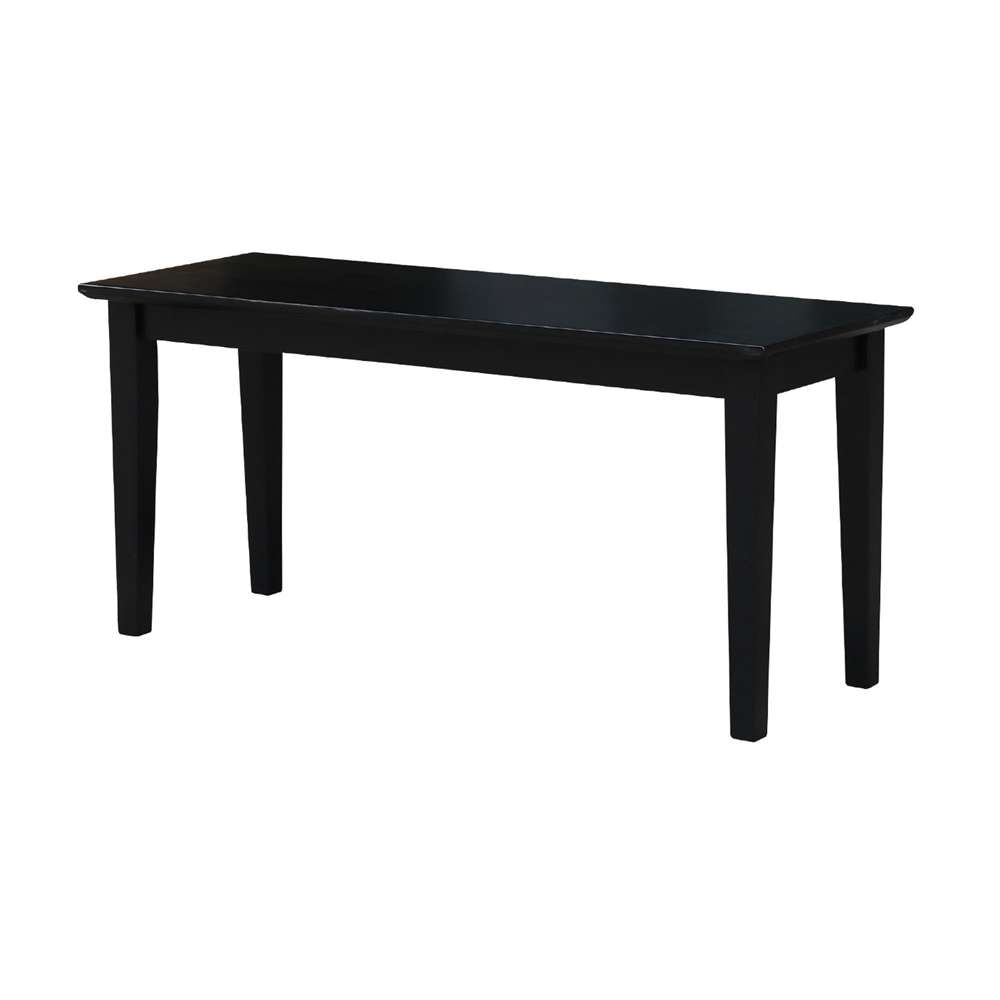 International Concepts - Shaker Styled Bench (RTA) in Black Finish - BE46-39 veiw 1