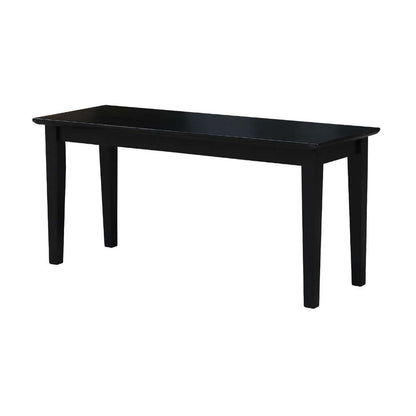 International Concepts - Shaker Styled Bench (RTA) in Black Finish - BE46-39 veiw 1