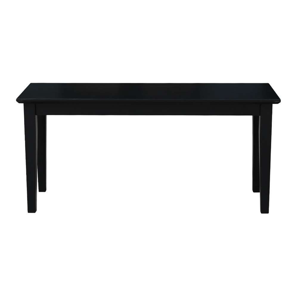 International Concepts - Shaker Styled Bench (RTA) in Black Finish - BE46-39 veiw 3