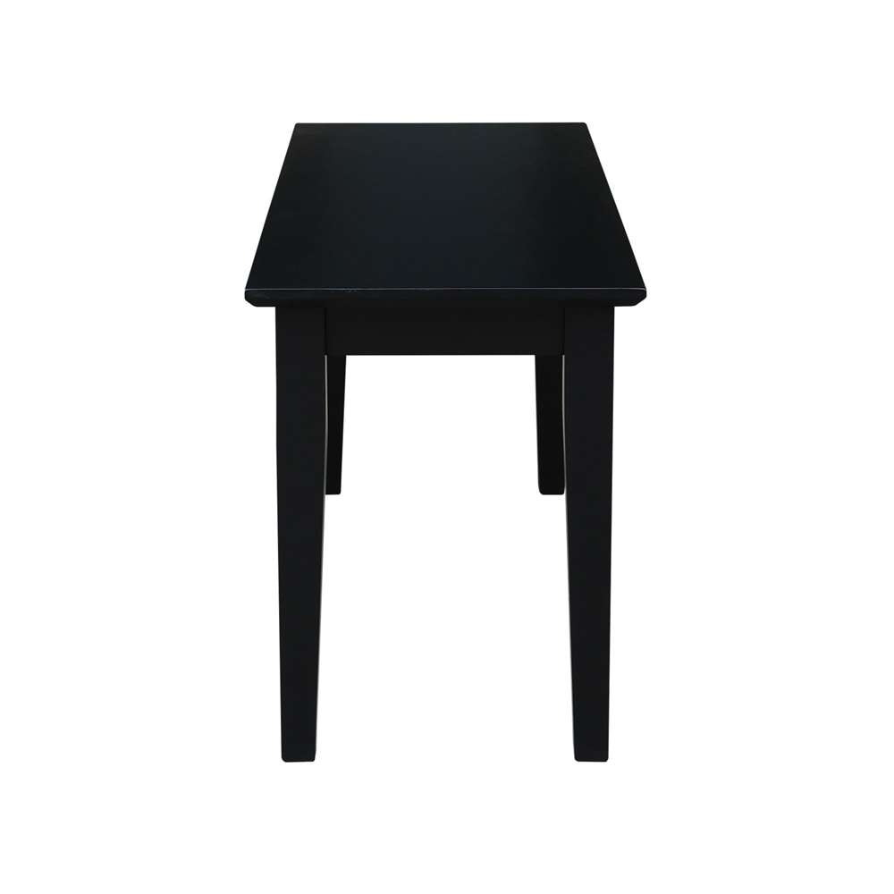 International Concepts - Shaker Styled Bench (RTA) in Black Finish - BE46-39 veiw 4