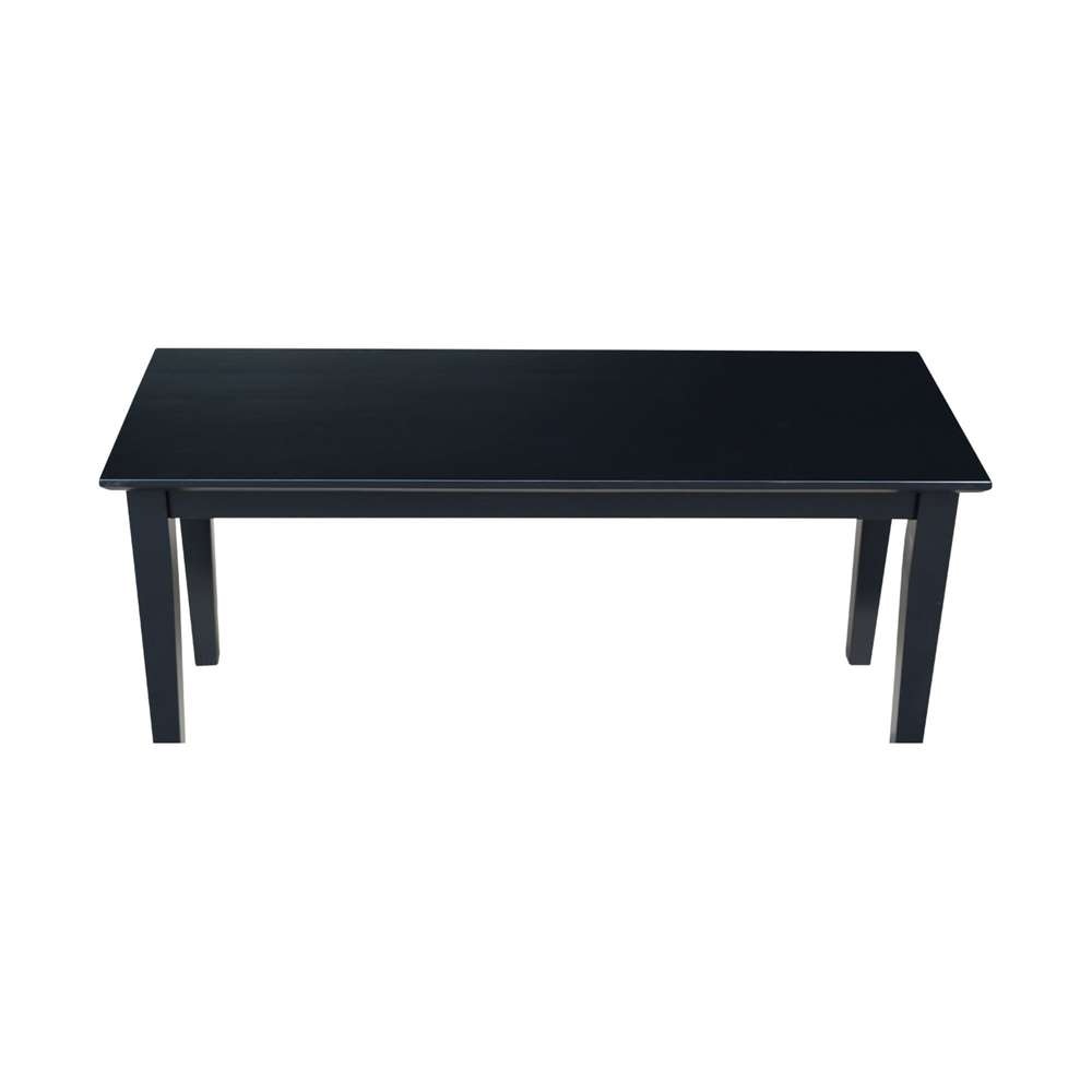 International Concepts - Shaker Styled Bench (RTA) in Black Finish - BE46-39 veiw 6