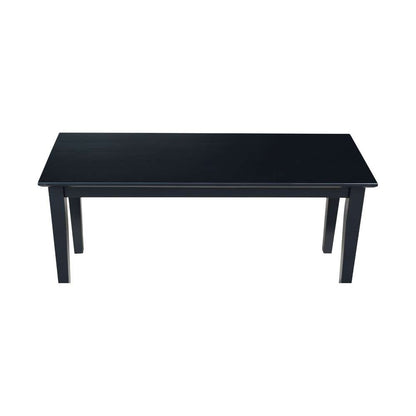 International Concepts - Shaker Styled Bench (RTA) in Black Finish - BE46-39 veiw 6
