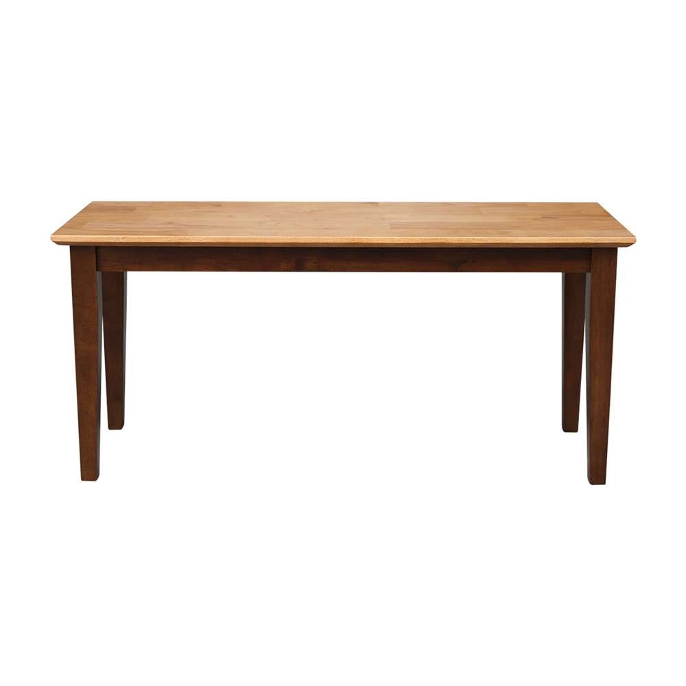 International Concepts - Shaker Styled Bench (RTA) in Cinnemon/Espresso Finish - BE58-39 veiw 3
