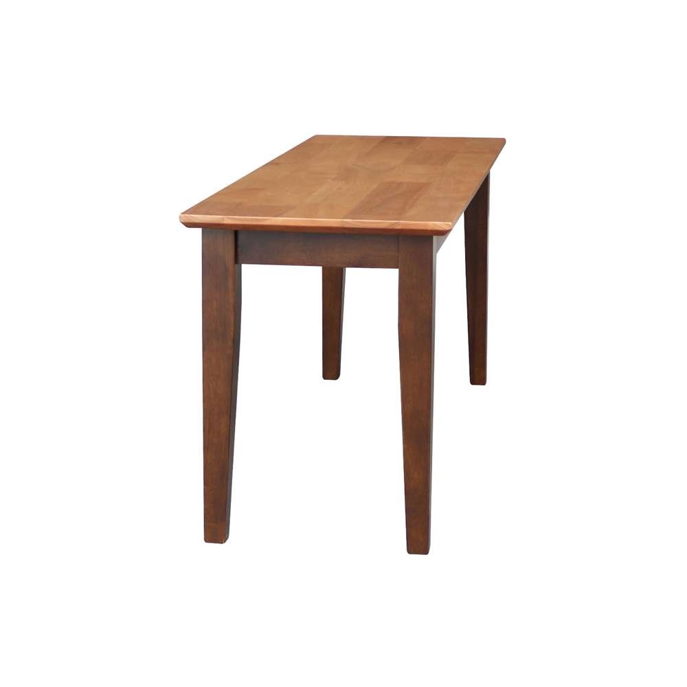 International Concepts - Shaker Styled Bench (RTA) in Cinnemon/Espresso Finish - BE58-39 veiw 4