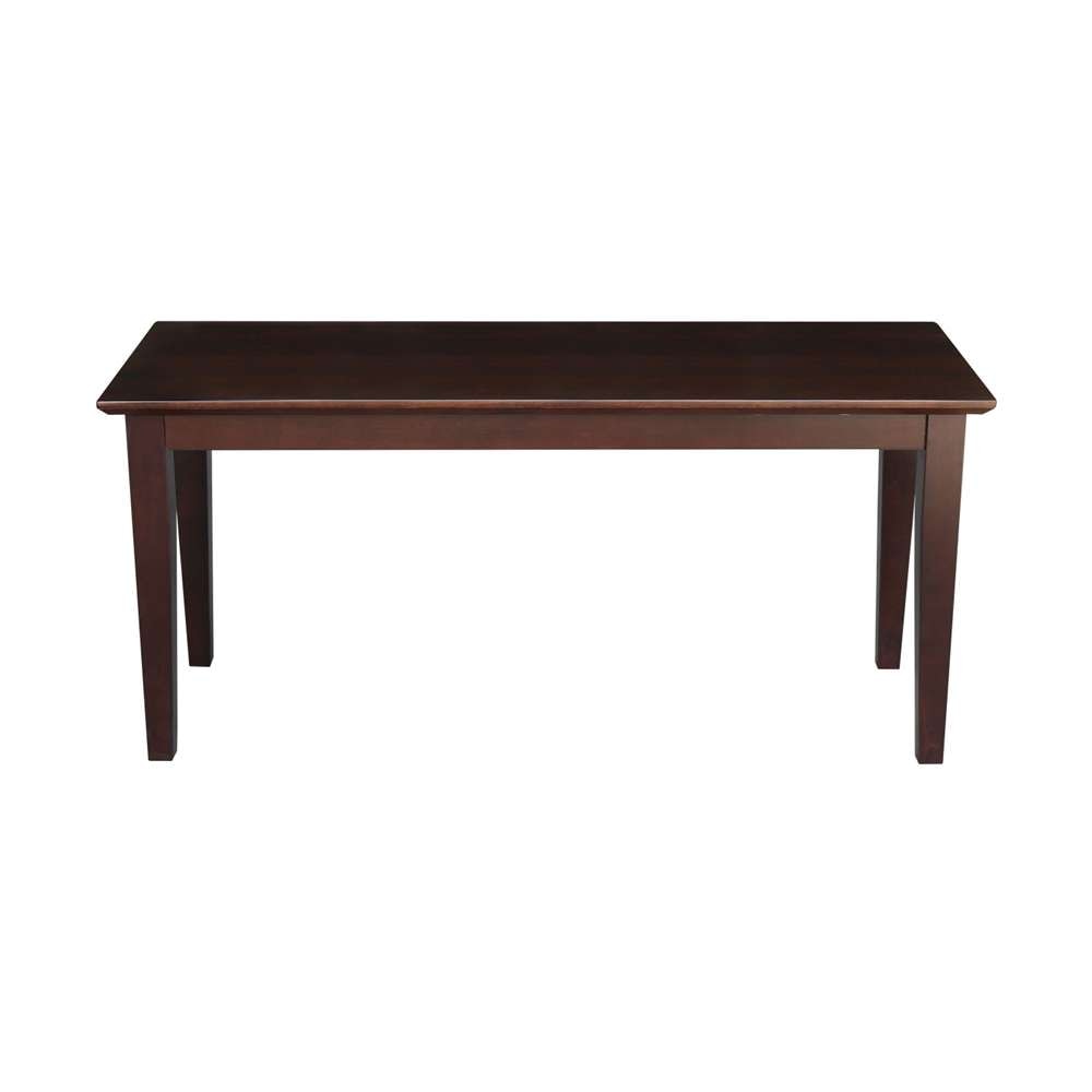 International Concepts - Shaker Styled Bench (RTA) in Rich Mocha Finish - BE15-39 veiw 3