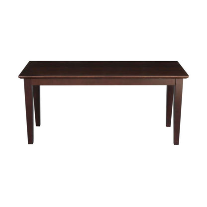 International Concepts - Shaker Styled Bench (RTA) in Rich Mocha Finish - BE15-39 veiw 3