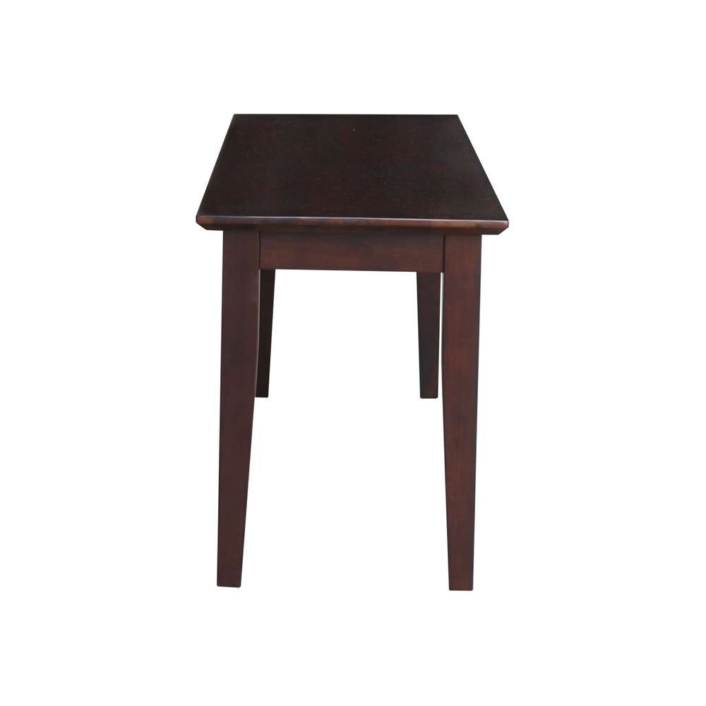 International Concepts - Shaker Styled Bench (RTA) in Rich Mocha Finish - BE15-39 veiw 4
