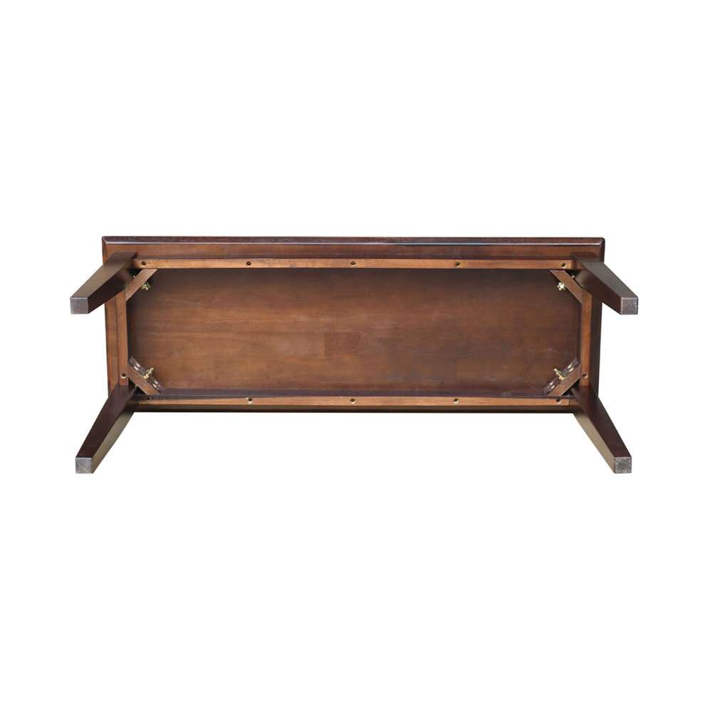 International Concepts - Shaker Styled Bench (RTA) in Rich Mocha Finish - BE15-39 veiw 5