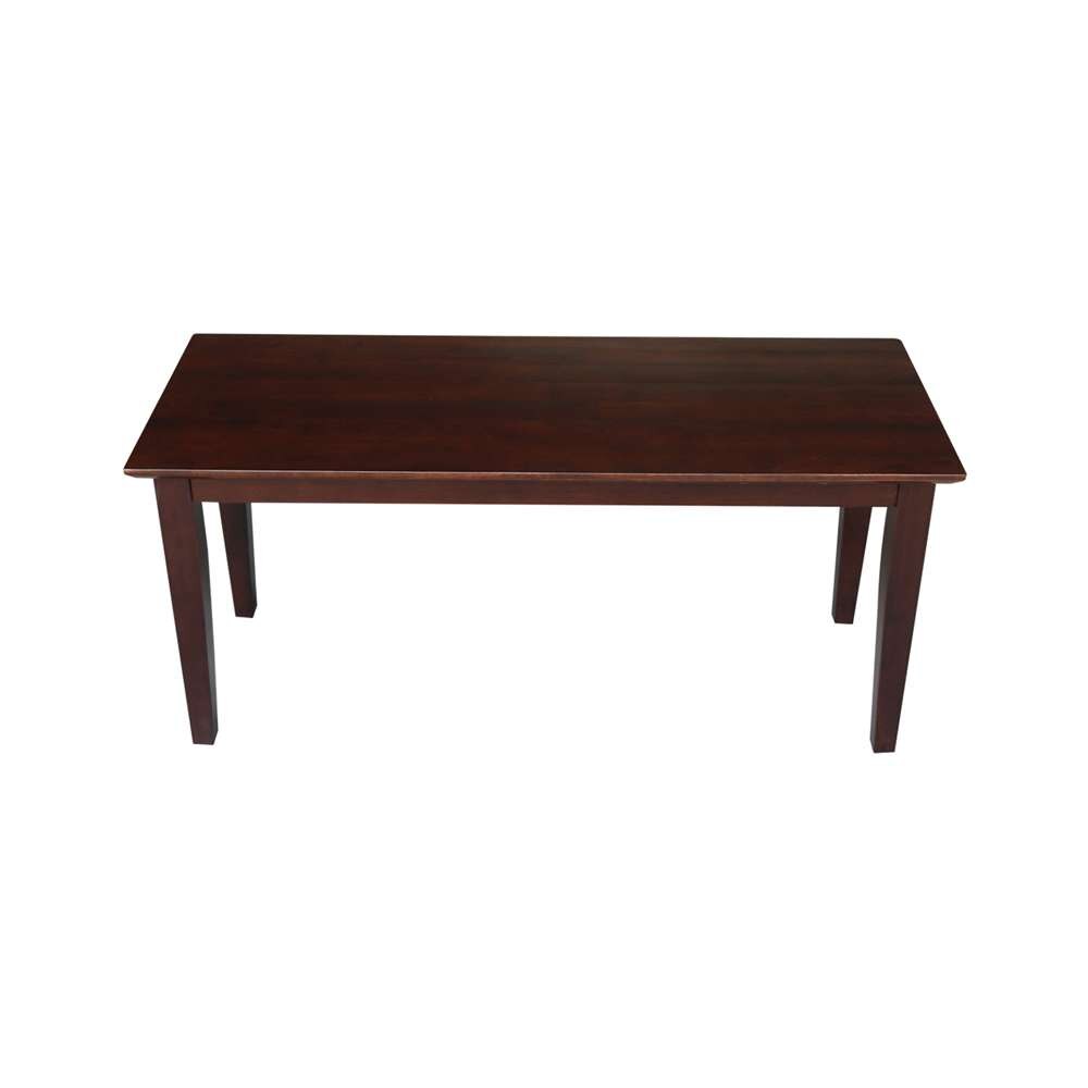 International Concepts - Shaker Styled Bench (RTA) in Rich Mocha Finish - BE15-39 veiw 6