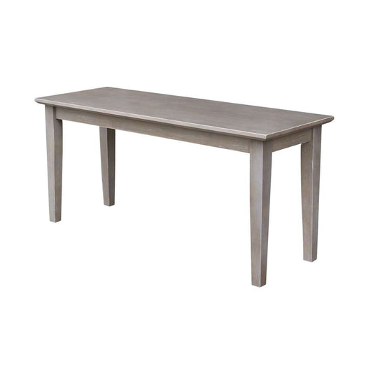 International Concepts - Shaker Styled Bench (RTA) in Washed Gray Taupe Finish - BE09-39 veiw 1