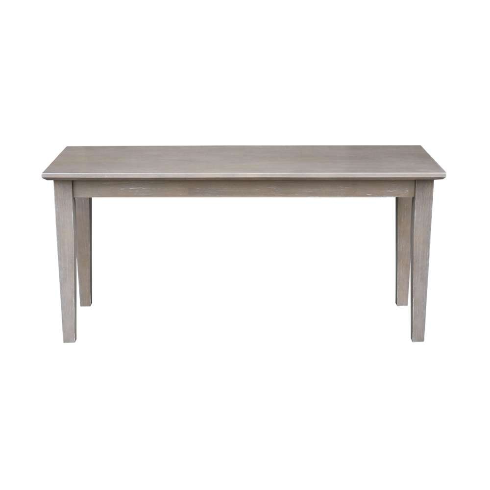 International Concepts - Shaker Styled Bench (RTA) in Washed Gray Taupe Finish - BE09-39 veiw 3
