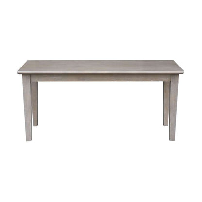International Concepts - Shaker Styled Bench (RTA) in Washed Gray Taupe Finish - BE09-39 veiw 3