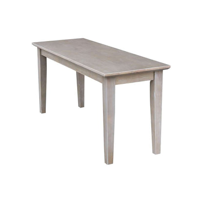 International Concepts - Shaker Styled Bench (RTA) in Washed Gray Taupe Finish - BE09-39 veiw 4