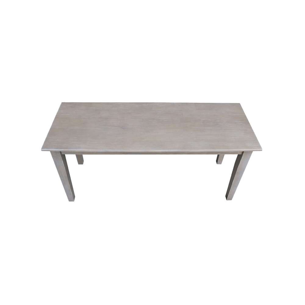 International Concepts - Shaker Styled Bench (RTA) in Washed Gray Taupe Finish - BE09-39 veiw 6