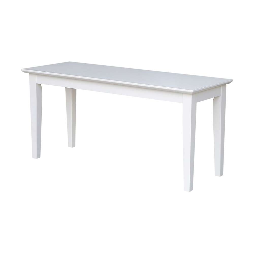International Concepts - Shaker Styled Bench (RTA) in White Finish - BE08-39 veiw 1
