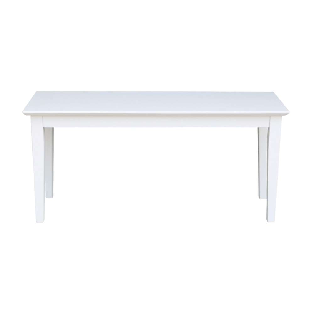 International Concepts - Shaker Styled Bench (RTA) in White Finish - BE08-39 veiw 3