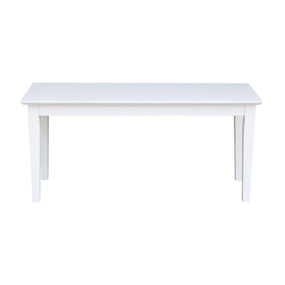 International Concepts - Shaker Styled Bench (RTA) in White Finish - BE08-39 veiw 3