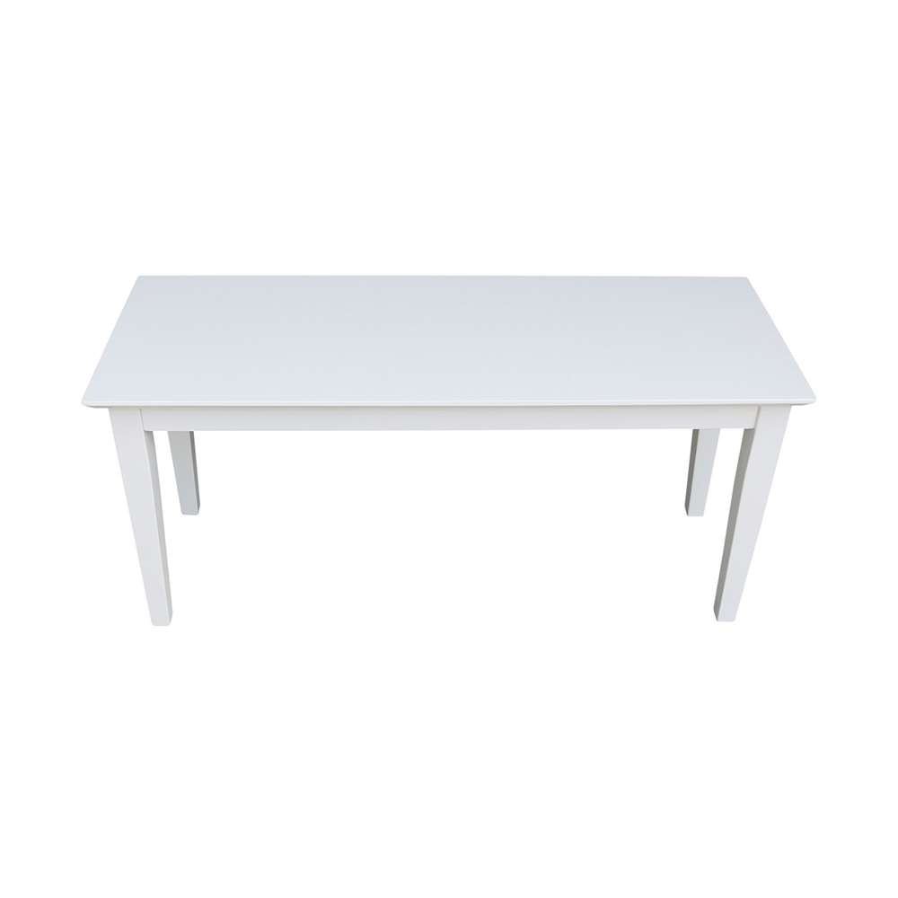 International Concepts - Shaker Styled Bench (RTA) in White Finish - BE08-39 veiw 6