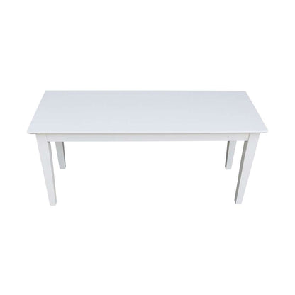 International Concepts - Shaker Styled Bench (RTA) in White Finish - BE08-39 veiw 6