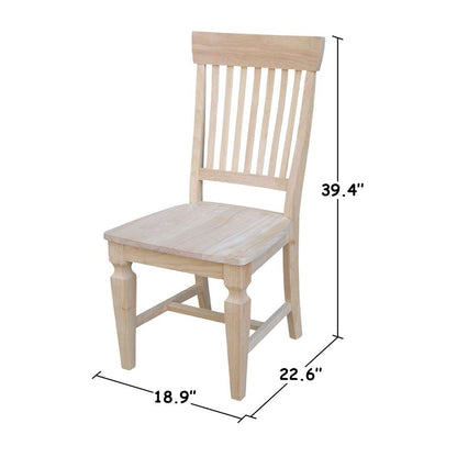 International Concepts - Slat Back Chair (Set of 2) - C-65P veiw 3