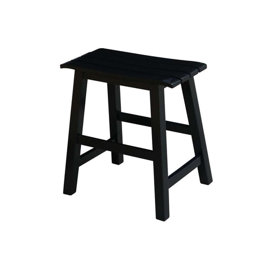International Concepts - Slat Seat Stool - 18inSH (RTA) in Black Finish - S46-781 veiw 1