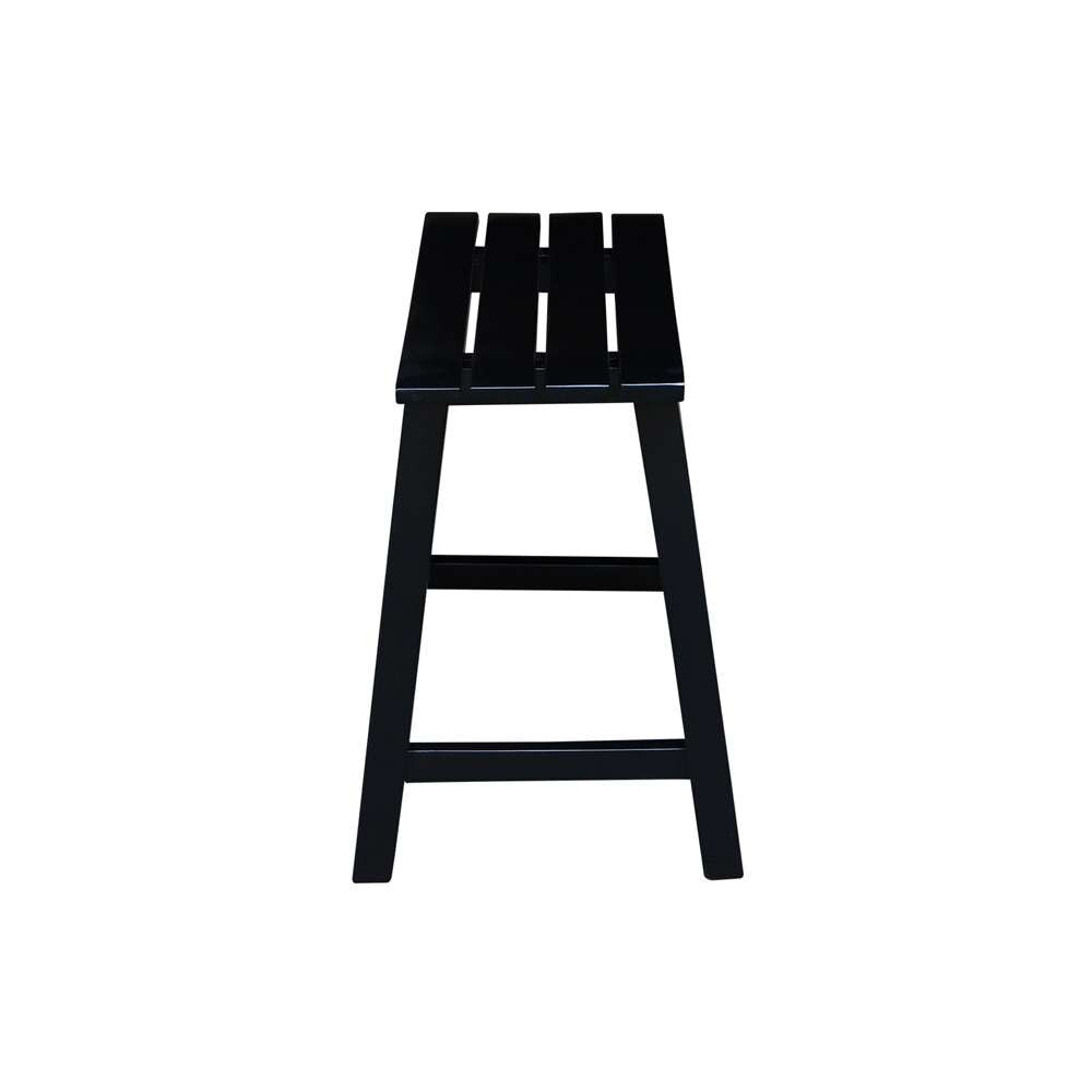 International Concepts - Slat Seat Stool - 18inSH (RTA) in Black Finish - S46-781 veiw 4
