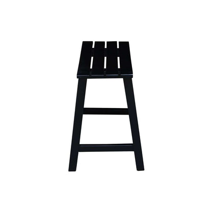 International Concepts - Slat Seat Stool - 18inSH (RTA) in Black Finish - S46-781 veiw 4