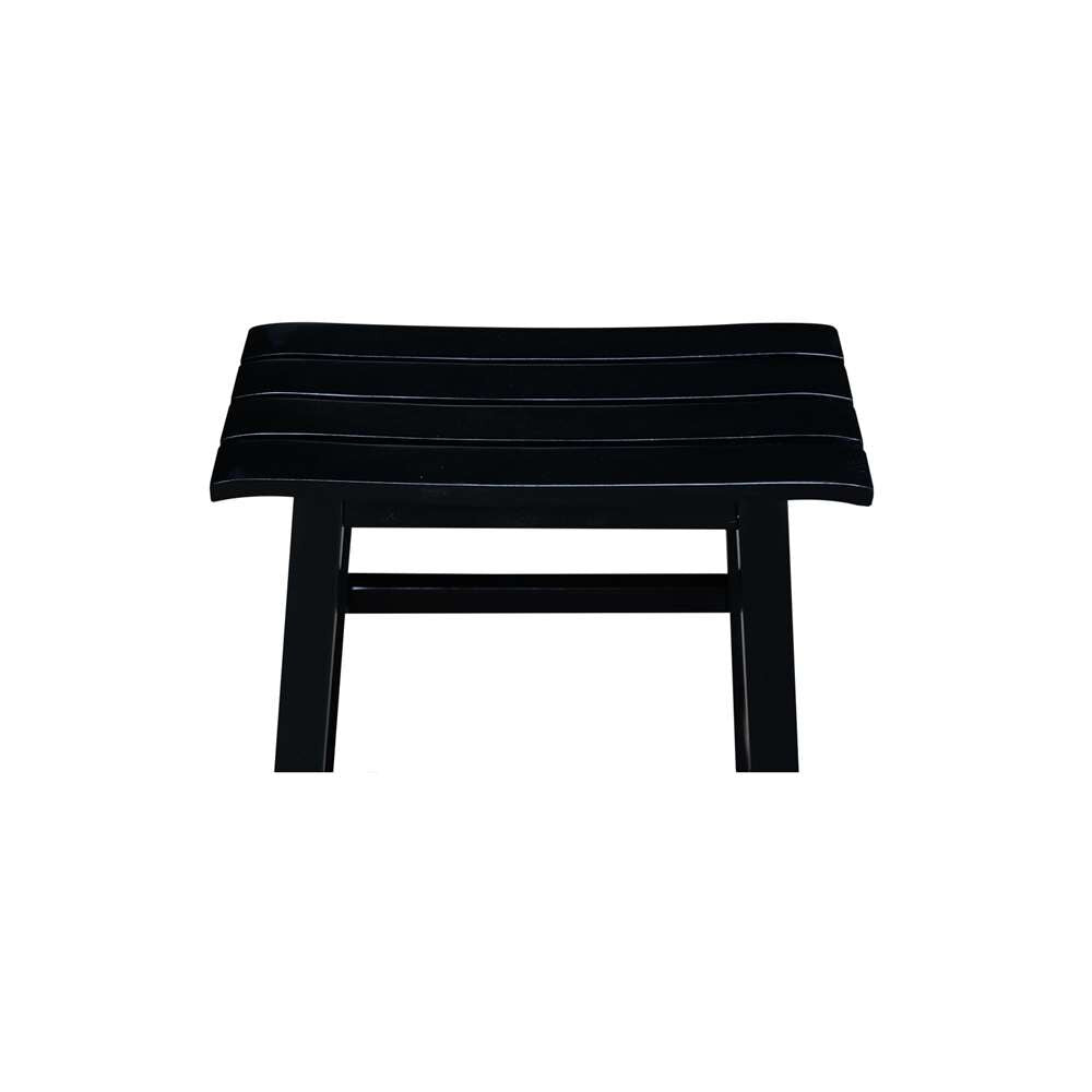 International Concepts - Slat Seat Stool - 18inSH (RTA) in Black Finish - S46-781 veiw 6