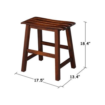 International Concepts - Slat Seat Stool - 18inSH (RTA) in Espresso Finish - S581-781 veiw 2