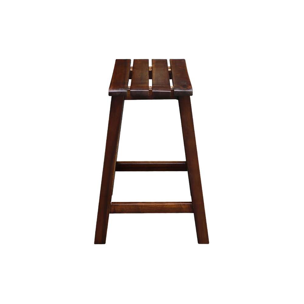 International Concepts - Slat Seat Stool - 18inSH (RTA) in Espresso Finish - S581-781 veiw 4
