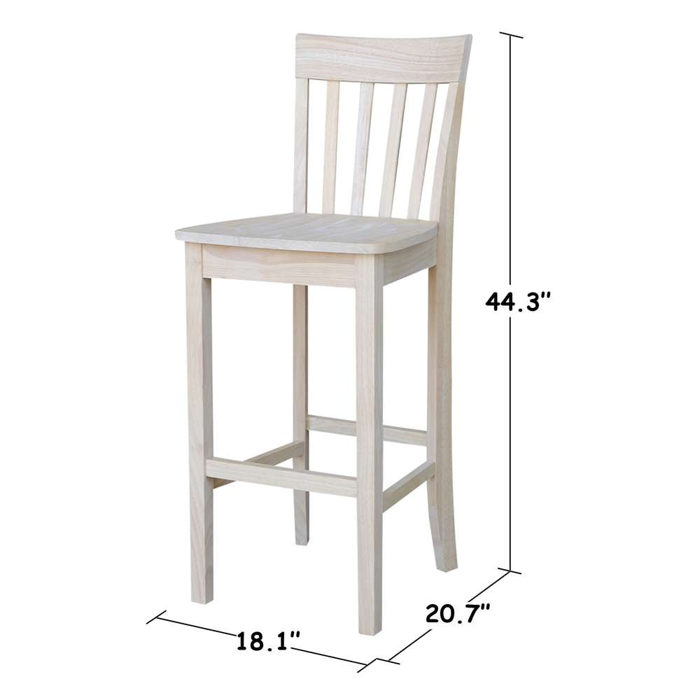 International Concepts - Slatback Bar Height Stool - 30inSH - S-3013 veiw 3