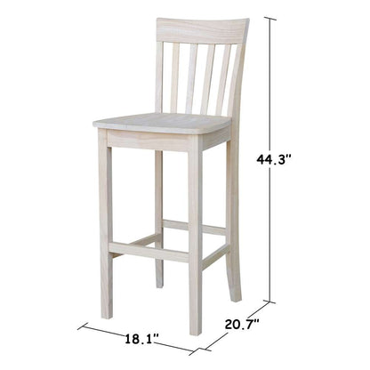 International Concepts - Slatback Bar Height Stool - 30inSH - S-3013 veiw 3