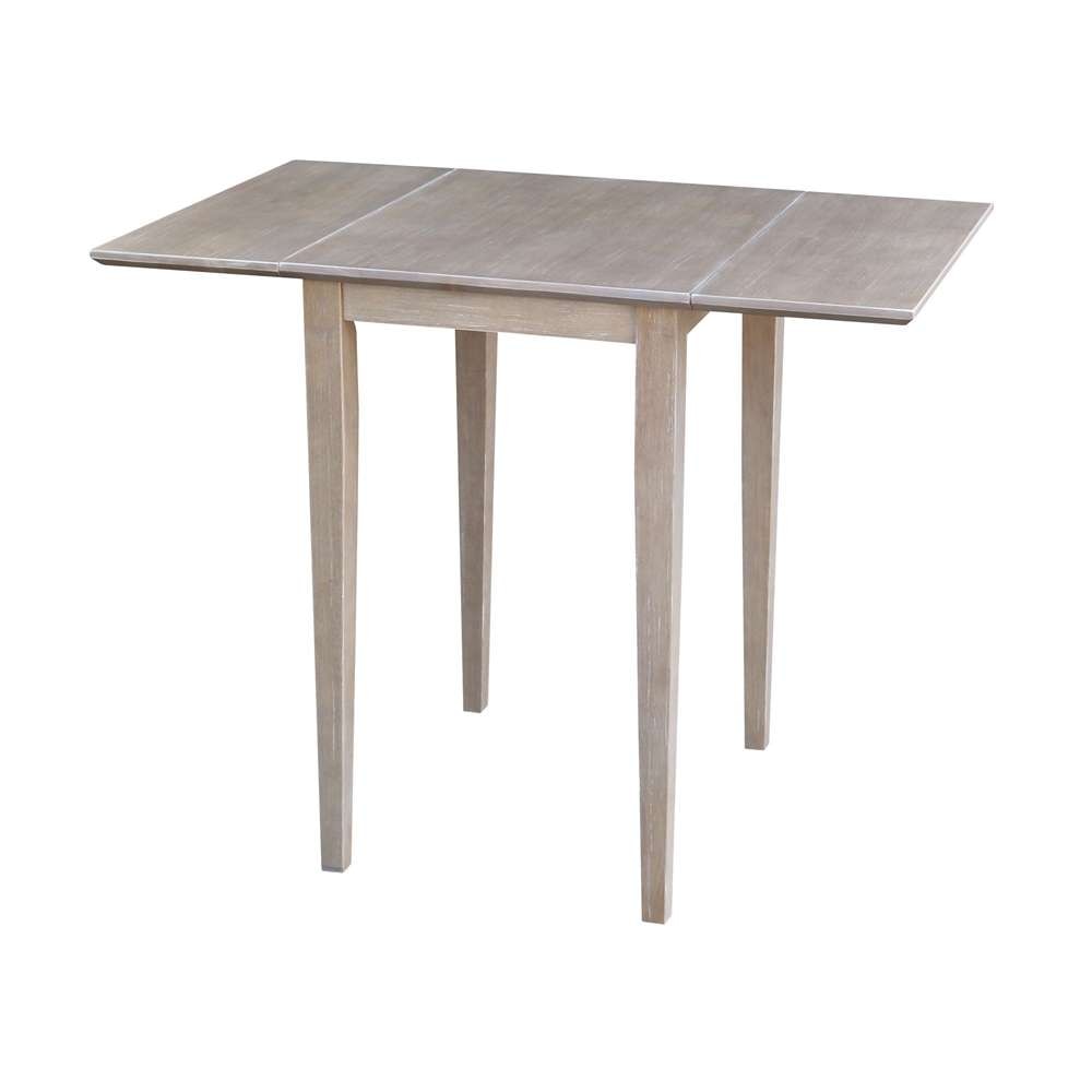 International Concepts - Small Dropleaf Table in Washed Gray Taupe Finish - T09-2236D veiw 1