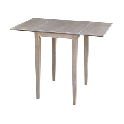 International Concepts - Small Dropleaf Table in Washed Gray Taupe Finish - T09-2236D veiw 1
