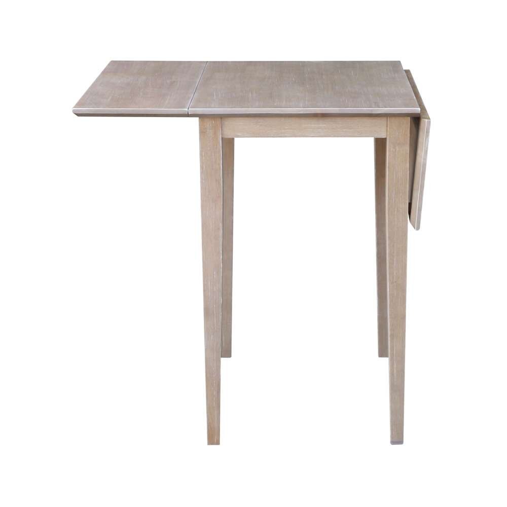 International Concepts - Small Dropleaf Table in Washed Gray Taupe Finish - T09-2236D veiw 3