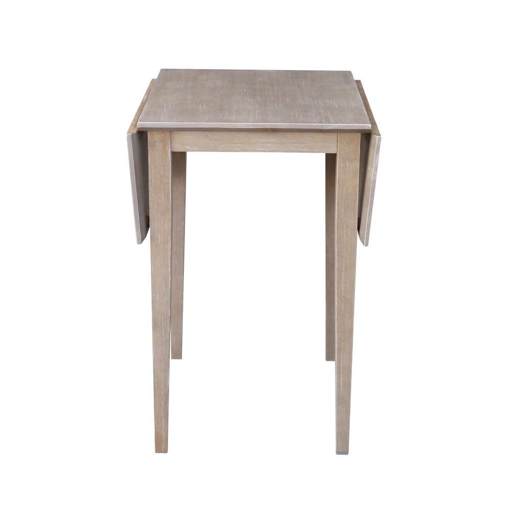 International Concepts - Small Dropleaf Table in Washed Gray Taupe Finish - T09-2236D veiw 4