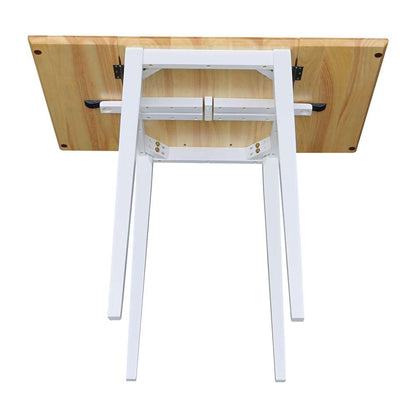 International Concepts - Small Dropleaf Table in White / Natural Finish - T02-2236D veiw 7