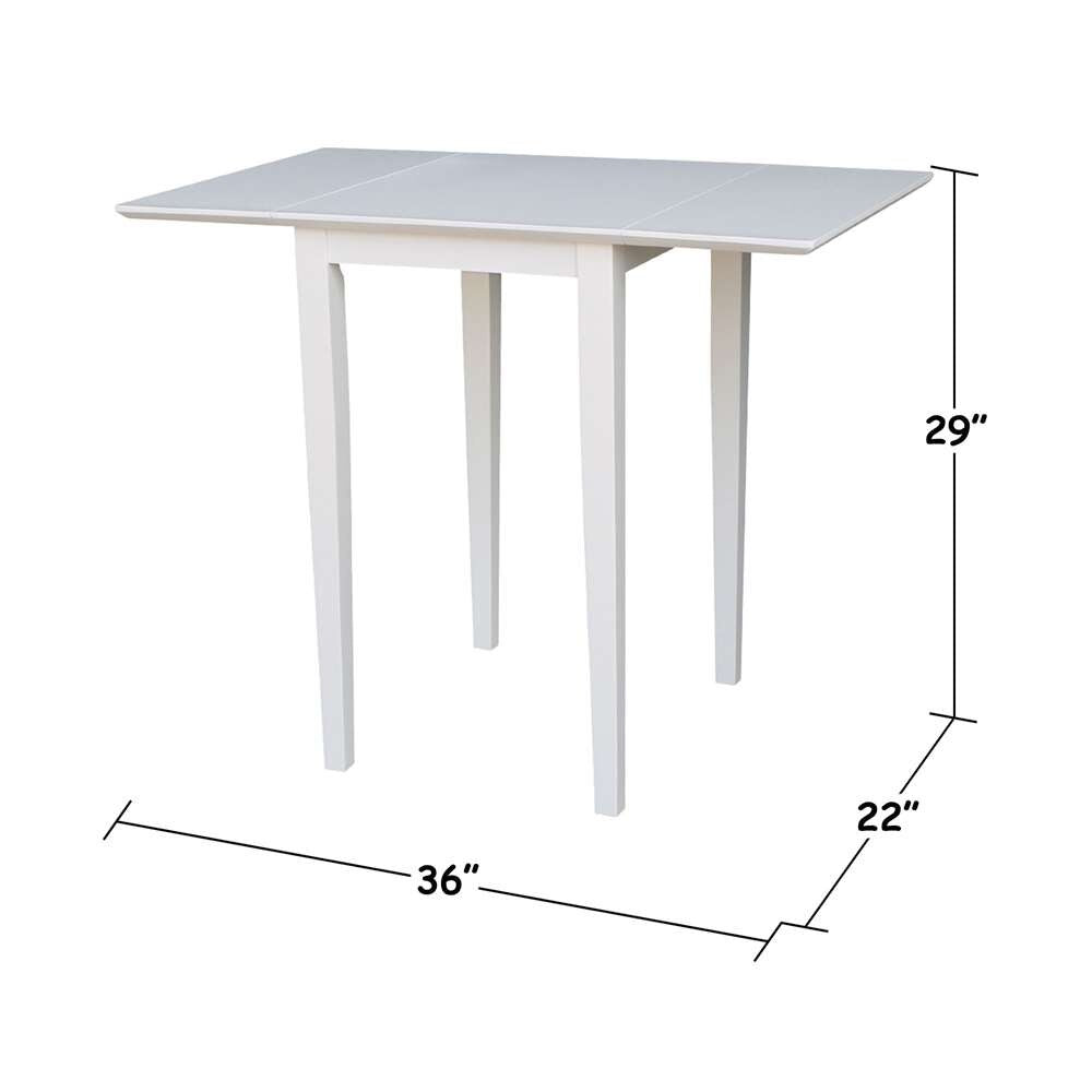 International Concepts - Small Dropleaf Table in White Finish - T08-2236D veiw 2