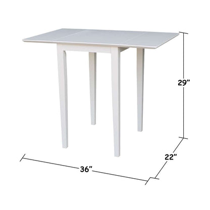 International Concepts - Small Dropleaf Table in White Finish - T08-2236D veiw 2