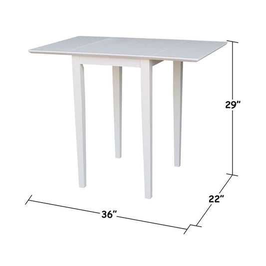 International Concepts - Small Dropleaf Table in White Finish - T08-2236D veiw 2