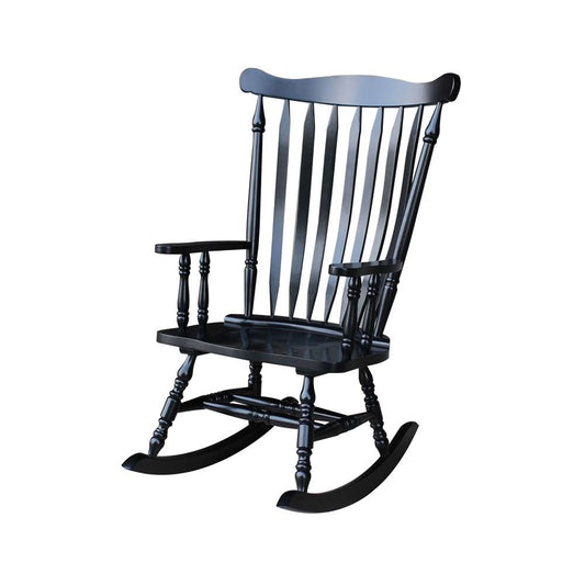International Concepts - Solid Wood Rocker (RTA) in Antique Black Finish - R37-120 veiw 1