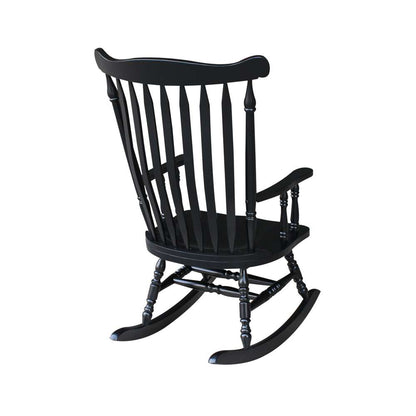 International Concepts - Solid Wood Rocker (RTA) in Antique Black Finish - R37-120 veiw 2
