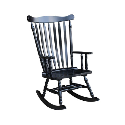 International Concepts - Solid Wood Rocker (RTA) in Antique Black Finish - R37-120 veiw 4