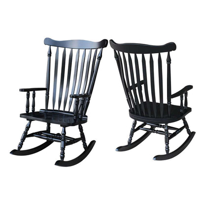 International Concepts - Solid Wood Rocker (RTA) in Antique Black Finish - R37-120 veiw 5