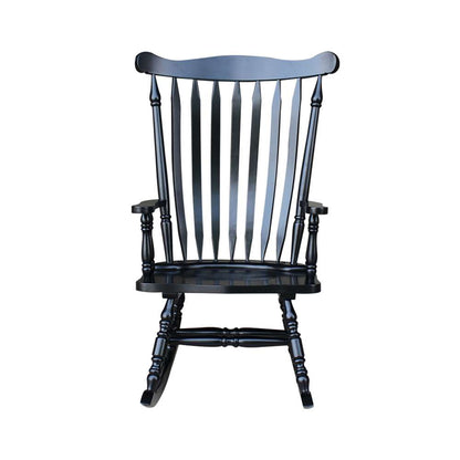International Concepts - Solid Wood Rocker (RTA) in Antique Black Finish - R37-120 veiw 6