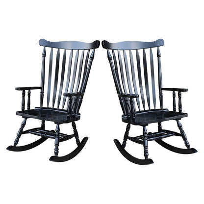 International Concepts - Solid Wood Rocker (RTA) in Antique Black Finish - R37-120 veiw 8