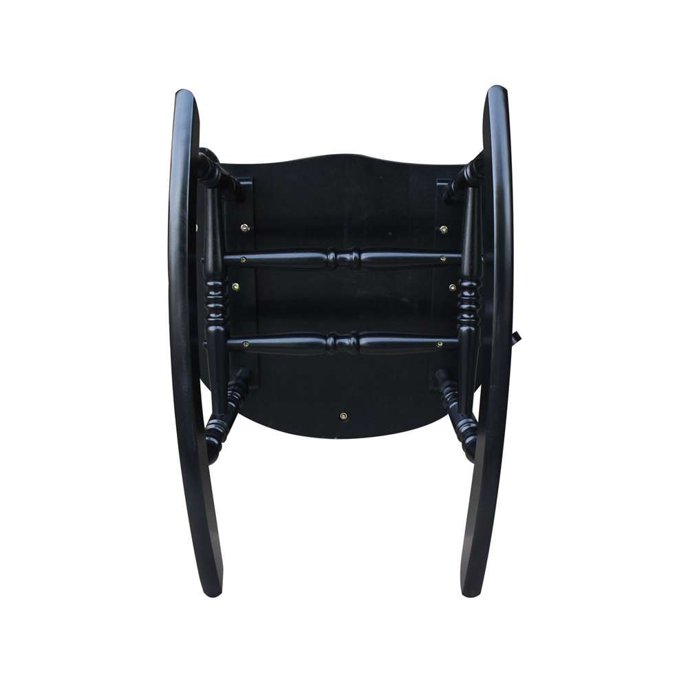 International Concepts - Solid Wood Rocker (RTA) in Antique Black Finish - R37-120 veiw 9