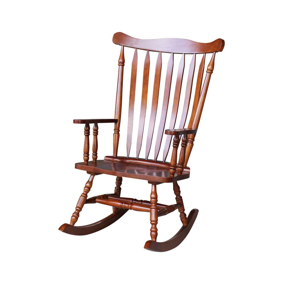 International Concepts - Solid Wood Rocker (RTA) in Cherry Finish - R06-120 veiw 1