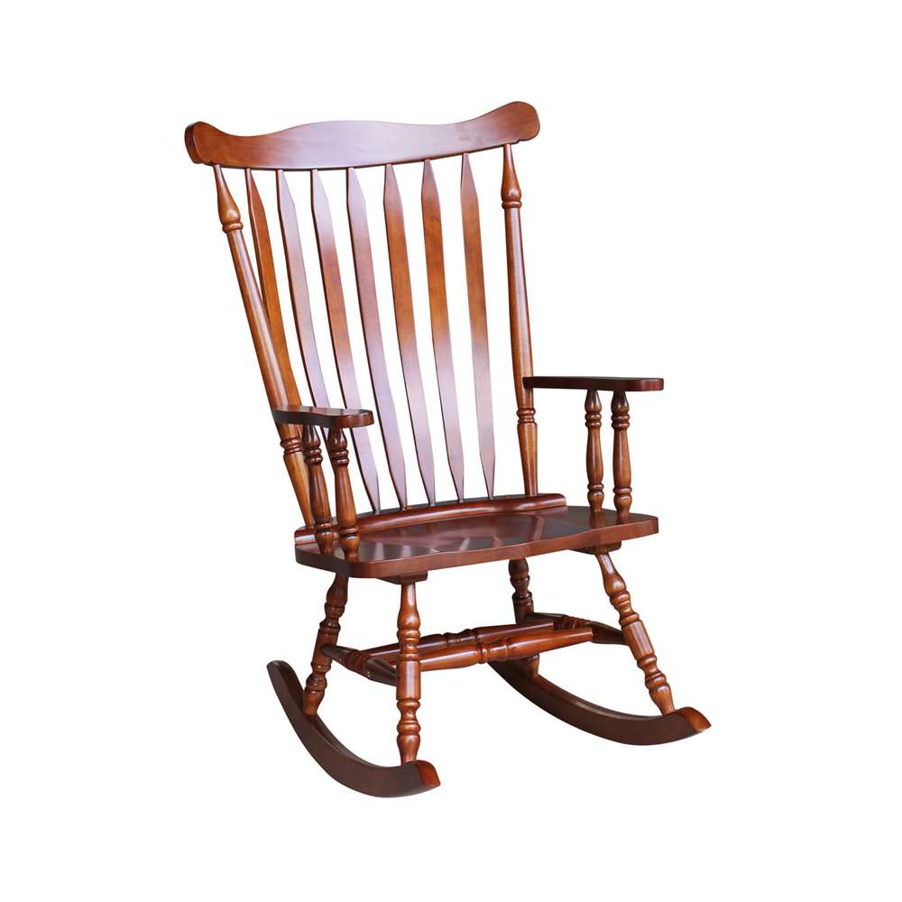 International Concepts - Solid Wood Rocker (RTA) in Cherry Finish - R06-120 veiw 4